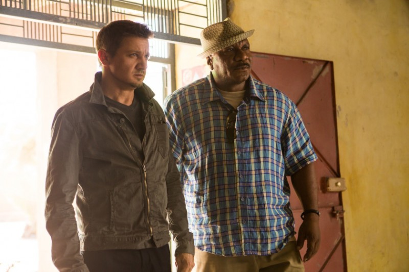 Left to right: Jeremy Renner plays William Brandt and Ving Rhames plays Luther Stickell in Mission: Impossible - Rogue Nation from Paramount Pictures and Skydance Productions.