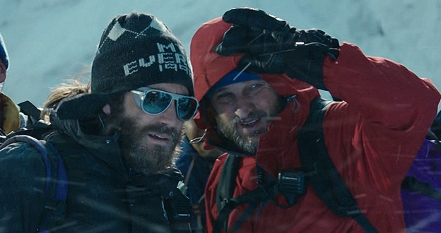 (L to R) Scott Fischer (JAKE GYLLENHAAL) and Rob Hall (JASON CLARKE) in ?Everest?. Inspired by the incredible events surrounding an attempt to reach the summit of the world?s highest mountain, ?Everest? documents the awe-inspiring journey of two different expeditions challenged beyond their limits by one of the fiercest snowstorms ever encountered by mankind.