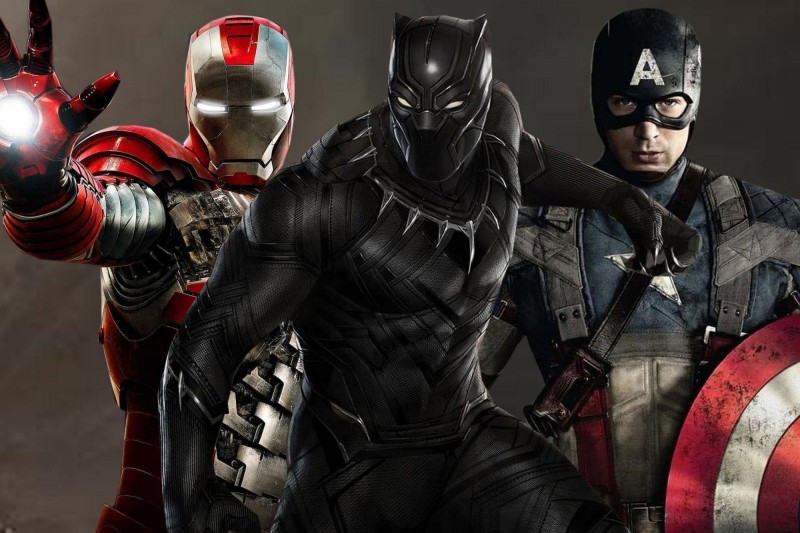 Iron Man, Black Panther, and Captain America