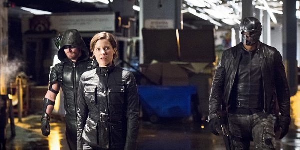 Arrow -- "Monument Point" -- Image AR421a_0197b.jpg -- Pictured (L-R): Stephen Amell as Green Arrow, Audrey Marie Anderson as Lyla Michaels and David Ramsey as John Diggle -- Photo: Dean Buscher/The CW -- ÃÂ© 2016 The CW Network, LLC. All Rights Reserved.